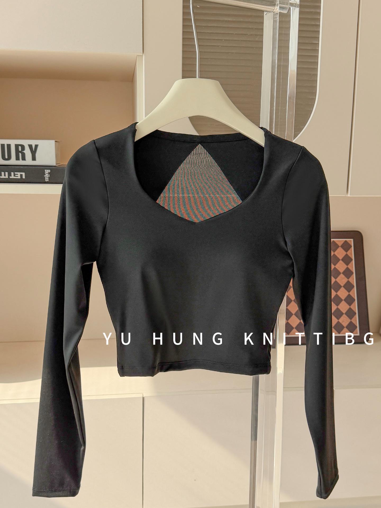 2025 Autumn Women s Yoga Clothes: Long Sleeve Sporty Slim Fit for Pilates, Running & Fitness Small