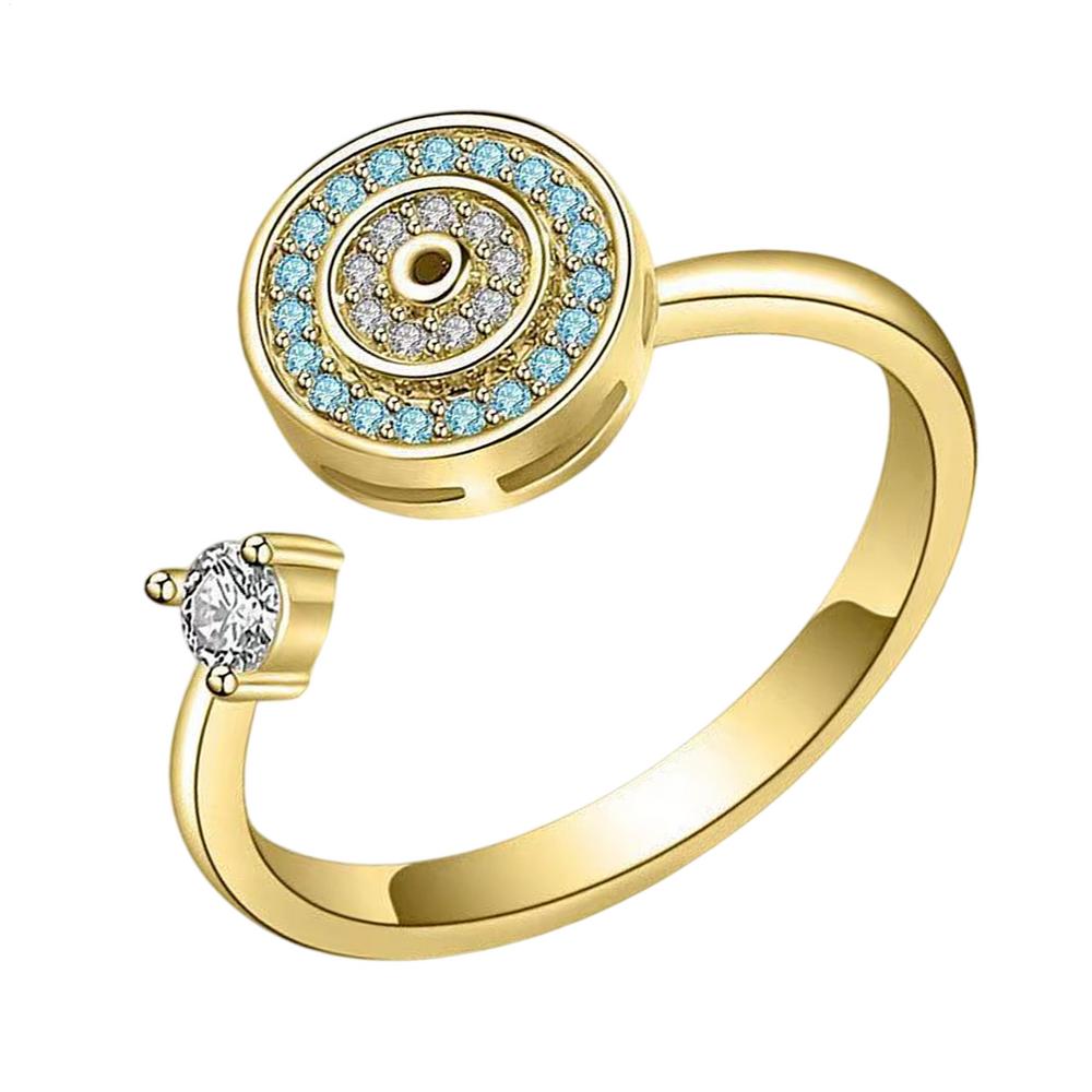 

Fidget Ring Men Women Adjustable Spinner Rings Fidget Toy Exquisite Stylish Fidget Jewelry for Friends Families Holidays золотий