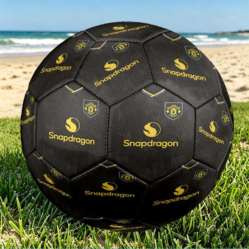 Manchester United F.C Print Size 5 Soccer Ball, PU Wear Resistant Football for Match Training and Daily Practice, Birthday Gift for Soccer Fans