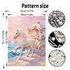 Frameless DIY Pearl Bead Painting Kit Cinderella Carriage Horse Pattern Creative Relaxing Craft Canvas Home Decor Adult Gift