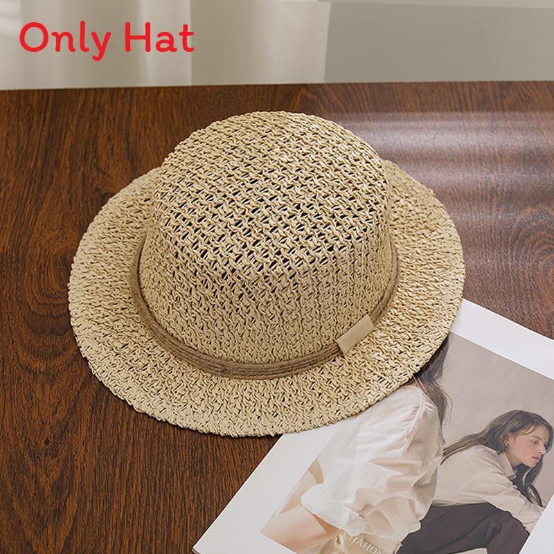 Summer Straw Hat With Large Brim For Sunshade And Ventilation For Casual Outdoor Wear