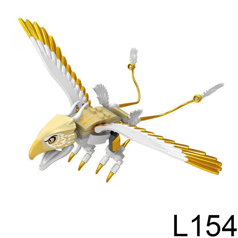 Magic Movies Medieval Animal Figure Building Blocks Dragon Elk Wild Boar Bighorn Sheep Dog Mini Model Bricks Toys DIY Kids Gifts