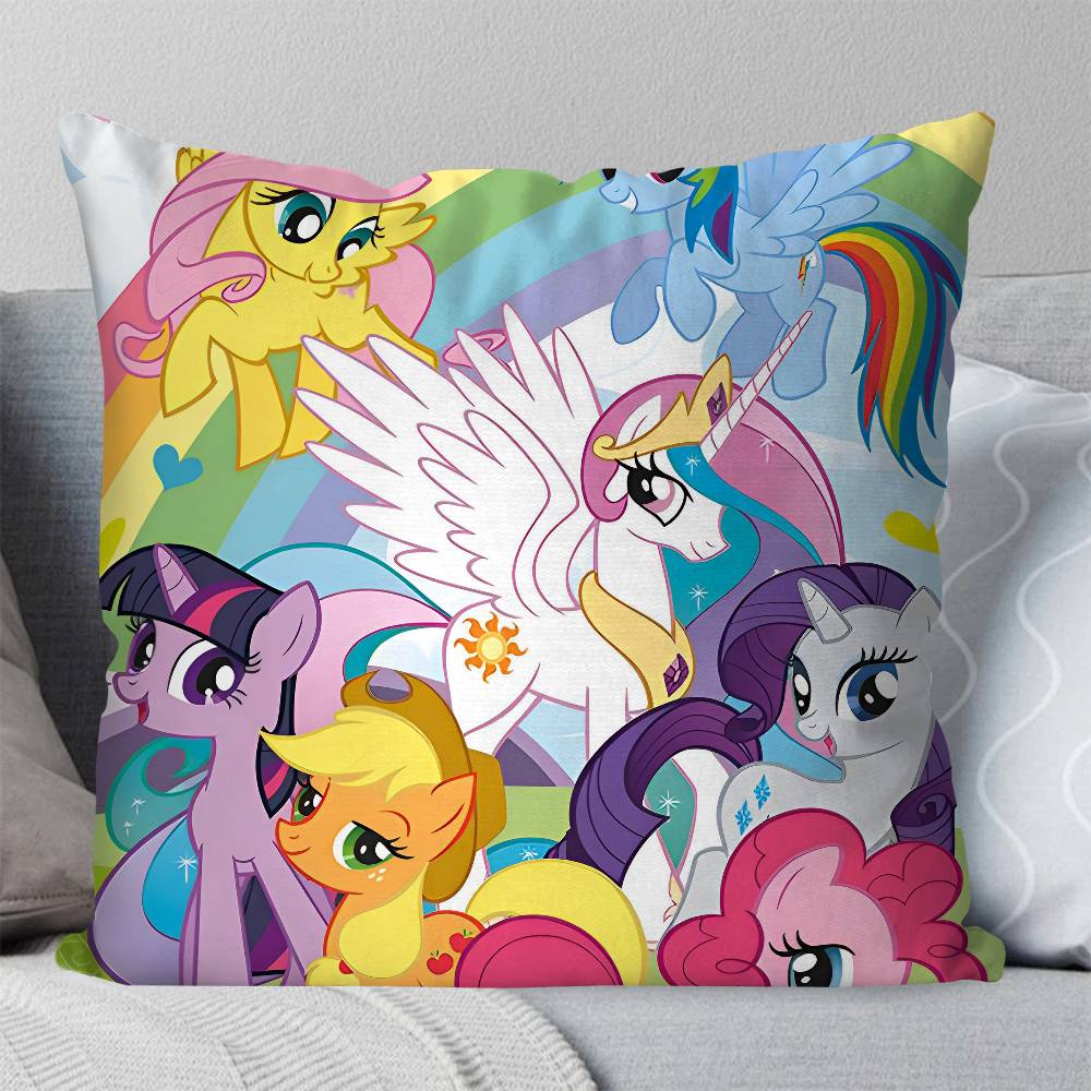 Anime M-My Little Pony Pillow Case Square Pillow Bedroom Sofa Leisure Comfort Cushion Car Living Room Home Decoration