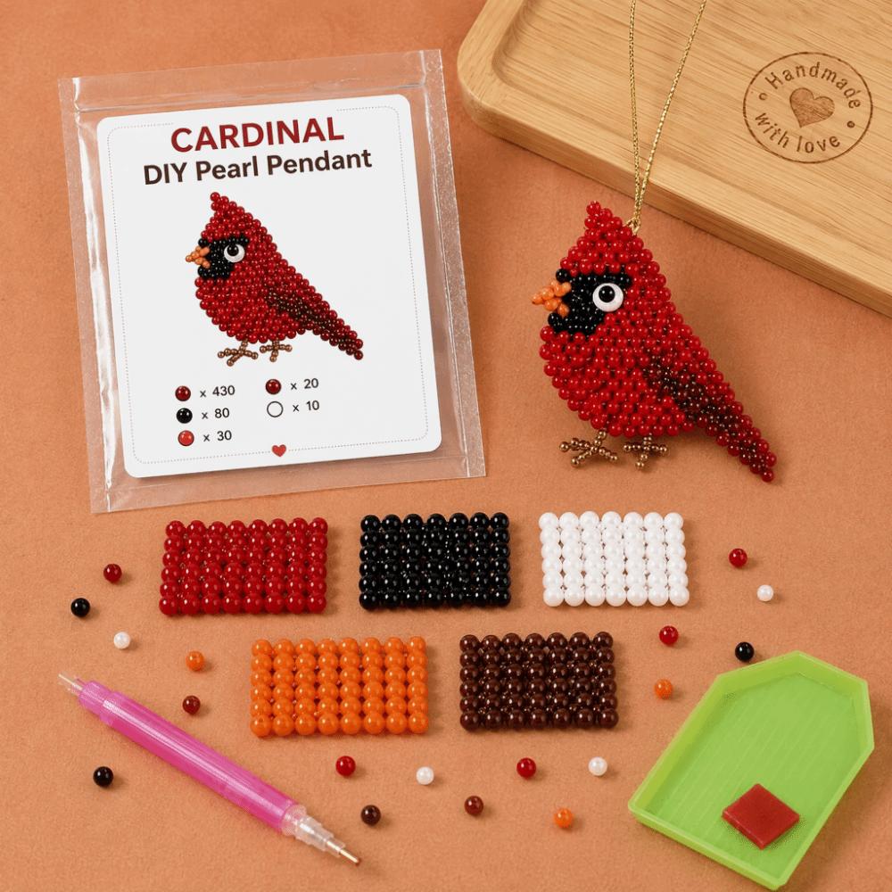 Tiny Beads Paste Beads Kit Animal Shape DIY Bead Craft Kit Animal Pendant Set For Adults & Kids