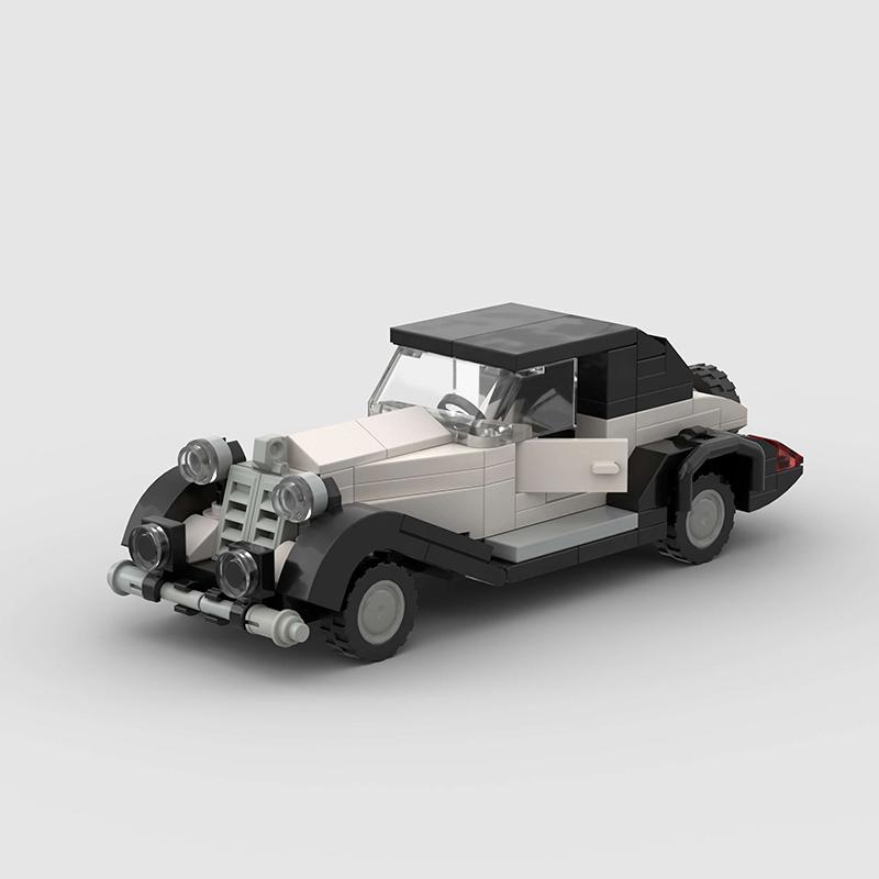 MOC Old Car Vintage Classical Veteran Vehicle Creative Model Building Block Racing Brick Toy Christmas Gift City Technical