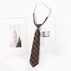 Checkered Retro Brown Striped Tie And Bow For Casual School Outfits Gifts And