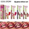 Hydrating Lipliner Lip Gloss Set Matte Lip Outline Contour Liner Nude Brown Plumping Moisturizing Lip Tint for All Skin Types