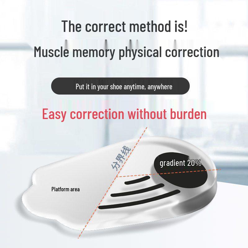 O-leg Silicone Correction Insole: 4th Gen Volcanic Magnetic Heel Pad for X/XO-Type Alignment