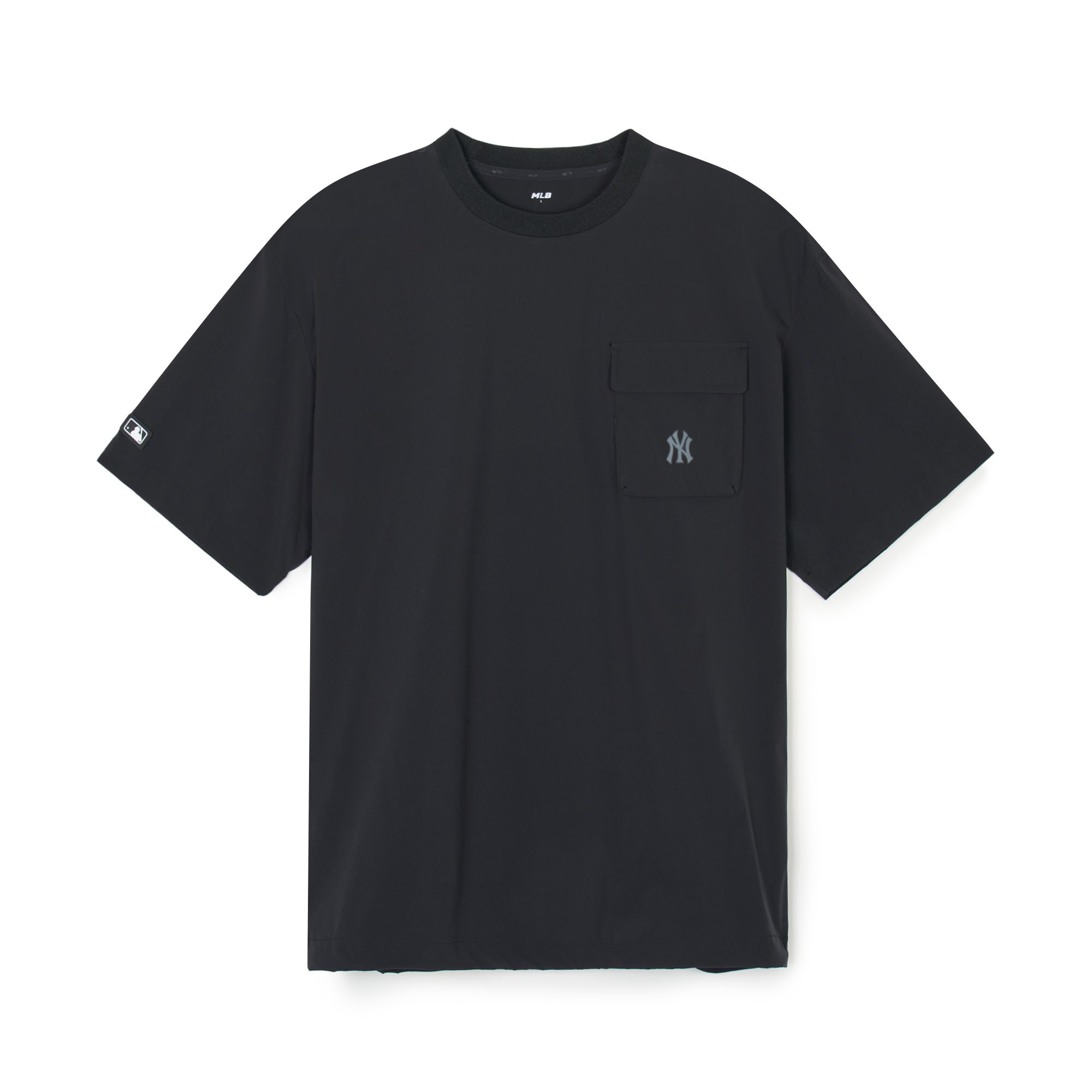 

New MLB Drop Shoulder Sleeve T Shirt Women s Black 3ARSB0643-50BKS XS