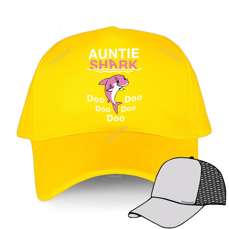 

Последние хлопковые летние бейсболки для мужчин Snapback AUNTIE SHARK DOO DOO в стиле хип-хоп, шляпа Харадзюку, женская кепка для взрослых yawawe, кепка для гольфа Adjustable
