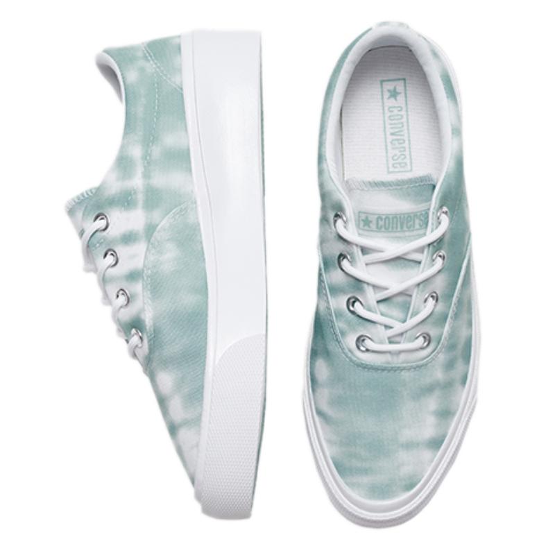 Converse Skidgrip Cvo Low Top Shibori Tie Dye Classic Low Top Canvas Shoes Unisex White and Green