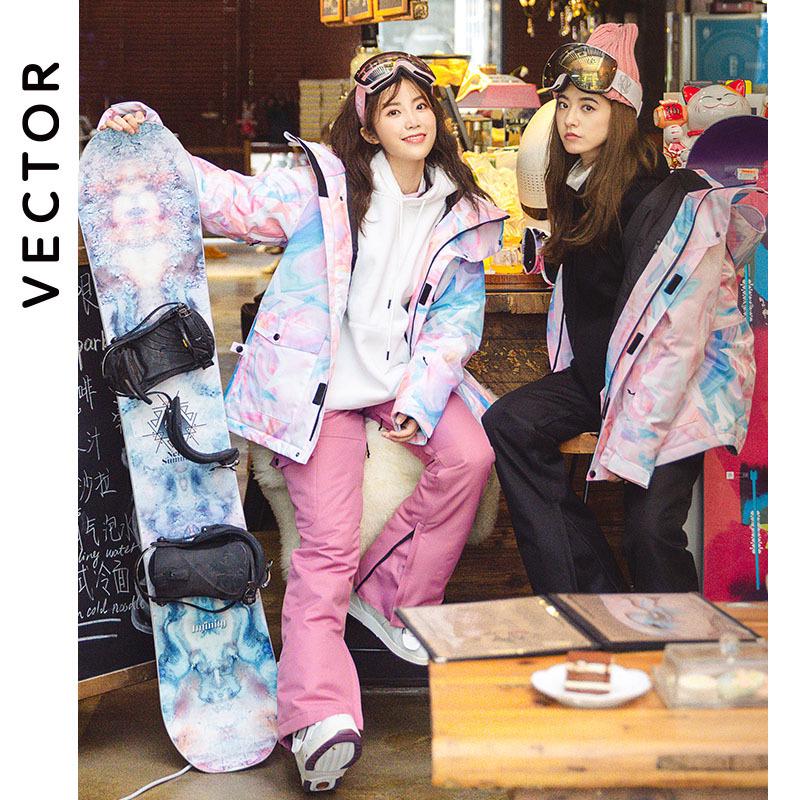 VECTOR Adult Ski Suit: Cold-Proof Winter Windproof Jacket and Pants Set for Men and Women