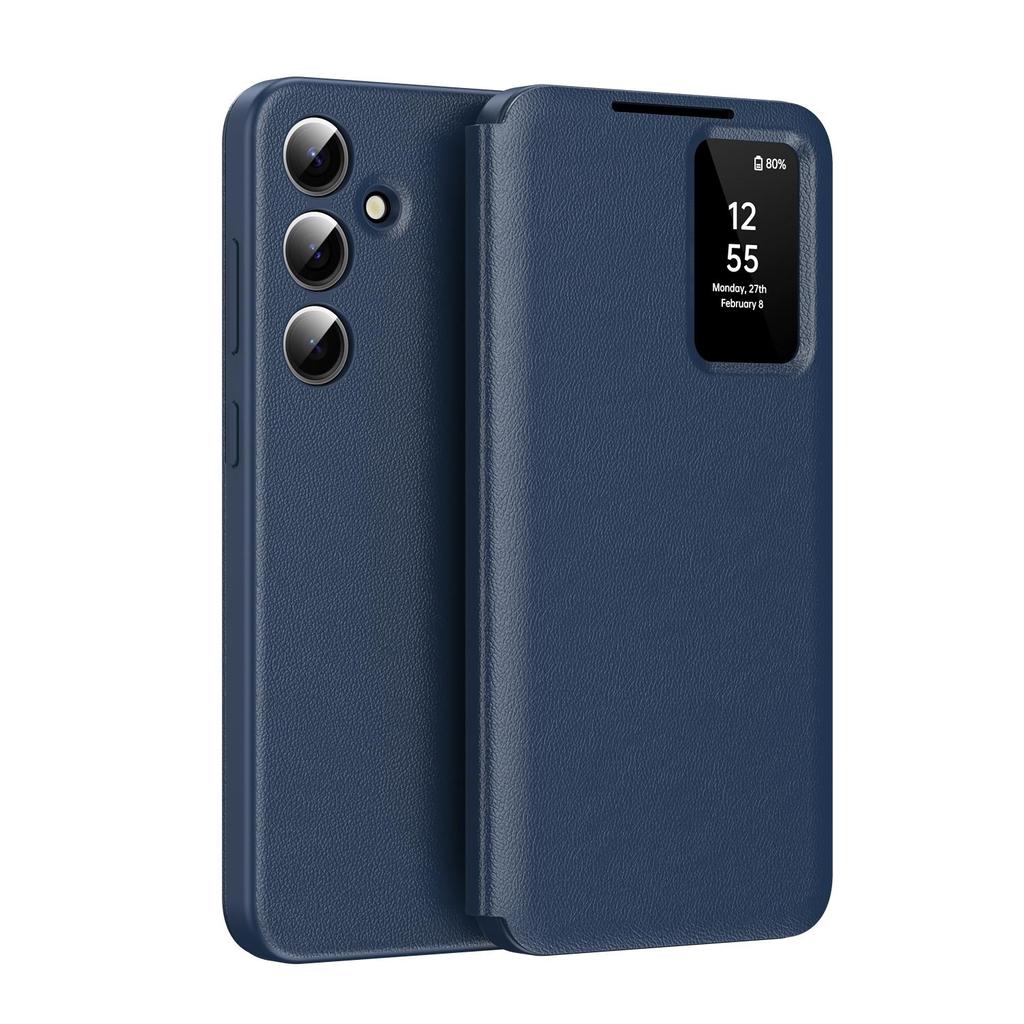 A27, Custodia Portafoglio S-View in Pelle Smart Window Flip Copri Carte per Samsung Galaxy A27 5G, Pellicole Protettive Guscio Antiurto