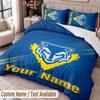 Warrington Wolves Printed Bedding Set Custom Name Text 1 Duvet Cover 2 Pillowcases For Bedroom