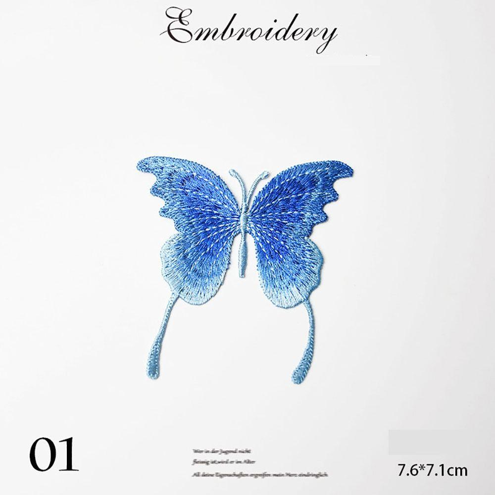3Pcs/Set Mesh Embroidered Butterfly Patches DIY Clothes Patches  Hats Skirt Legging Hair Clips Decor