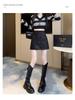 2024 French Chic Women's Sequin Tweed Pencil Skirt - Autumn/Winter Collection