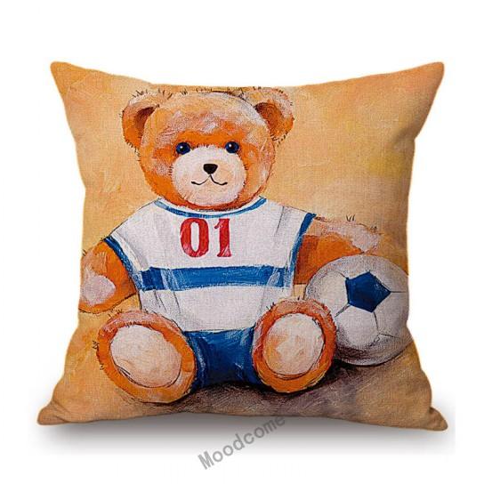 Милый очаровательный плюшевый мишка украшение для детской комнаты наволочка детский подарок хлопково-льняное сиденье для стула наволочка 450mm450mm 1385₽
