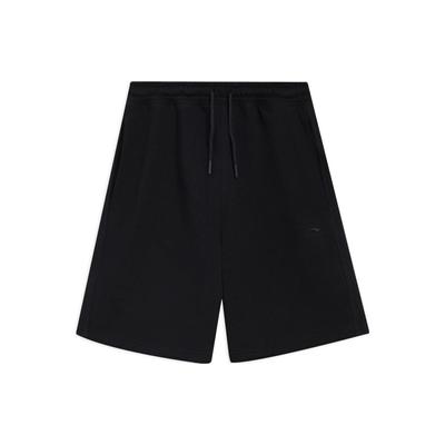 Pure Color Drawstring Casual Shorts Men Bottoms Black AKSS309-2
