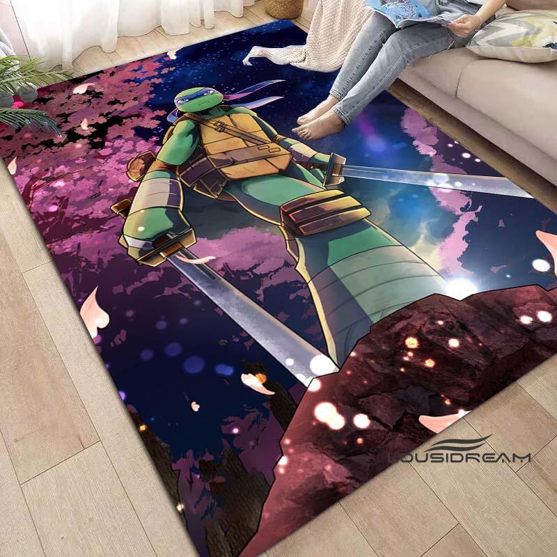 

Cute CartoonCustomizableN-ninja Door Mat Living Room Bedside Decor Bed Floor Bath Movie Entrance Rug Mutant T-teen Big Turtles 40x60cm