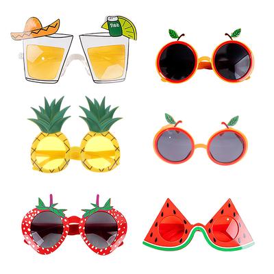 1PC Óculos Série Frutas Abacaxi Divertidos Insanos Óculos de Sol Novidade Fantasia Carnaval Evento Decoração Festa de Verão Adereços Suprimentos