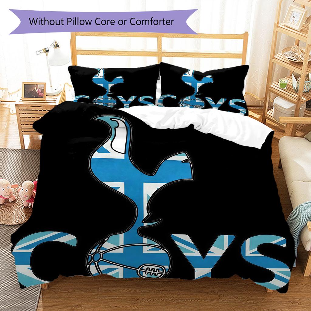 Tottenham Logo  Bedding Quilt Set Quilt Cover Pillowcase Home Decoration Birthday Gift (1 * Duvet Cover + 2 * Pillowcase, Without Core)