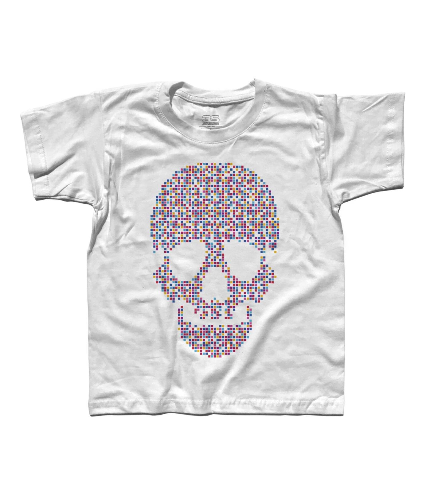 Children s T-shirt Skull Pixel Graphic High Resolution Graphic Stuff 100