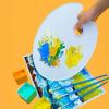 Partitioned Paint Palette Oval with Thumb Hole, Portable Artist Art Color Mixing Tray Painting for Acrylic Oil Watercolor