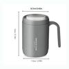 1pc Grey Creative PP Liner Drinking Cup Portable Office Large Capacity Covered Milk Coffee Cup Gift For Kitchen Travel Domestic