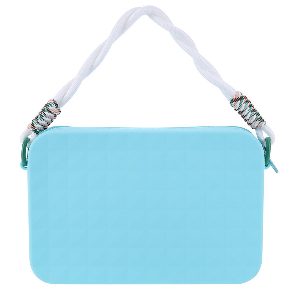 Silicone Storage Pouch Universal Phone Pouch with Lanyard Zipper Wallet Large Capacity for Bogg Tote Bag