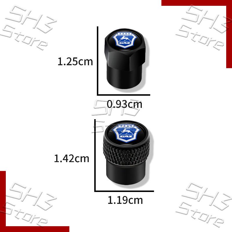 AUQ1 4Pcs/Set Car Wheel Tire Valve Caps Tyre Air Stem Covers Dustproof Waterproof Decoration For GAZ Gazelle Badge Auto Accessories