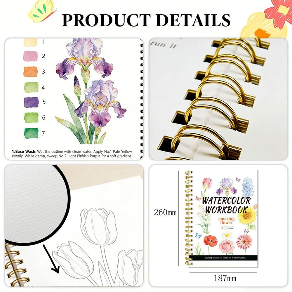 Watercolor Workbook Drawing Coloring Book