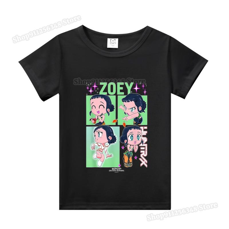Barneklær Tegneserie Anime K-Pop Demonjegere Trykk T-skjorte Rumi Zoey Mira Topper Huntrix Saja Gutter Derpy Tiger Barneklær