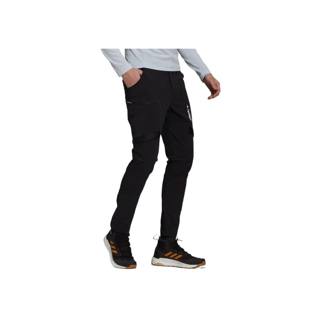 Adidas Printed Straight-Leg Casual Sports Pants Men Bottoms Black GI7308