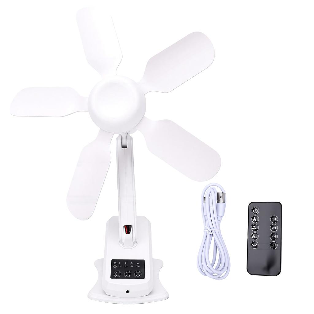 Portable Clip On Fan USB Rechargeable Battery Operated Fan with Remote 3 Speed 90 degrees Oscillation 6H Timer for