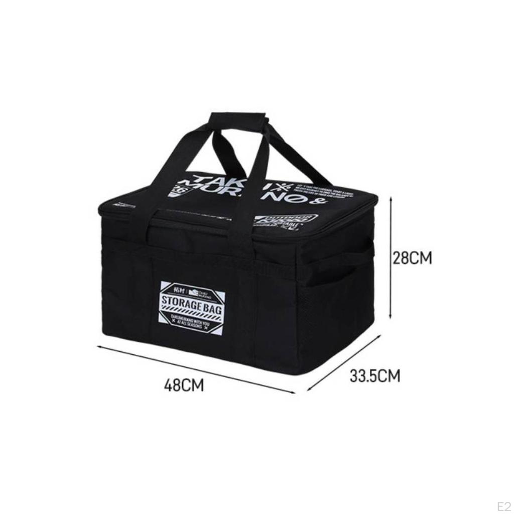 Outdoor Cookware Carrier Versatile Large Capacity Camping Bag Adjustable Dividers Foldable Gear