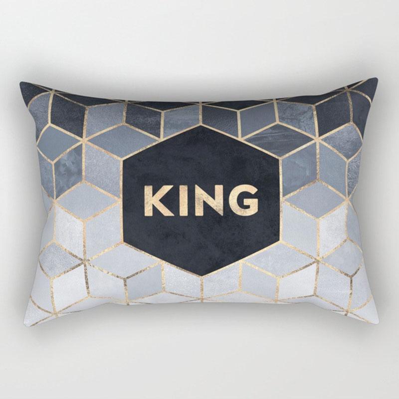 

Premium Peach Skin Rectangle Pillow Case With Elegant Geometric Marble Design For Home Decor B