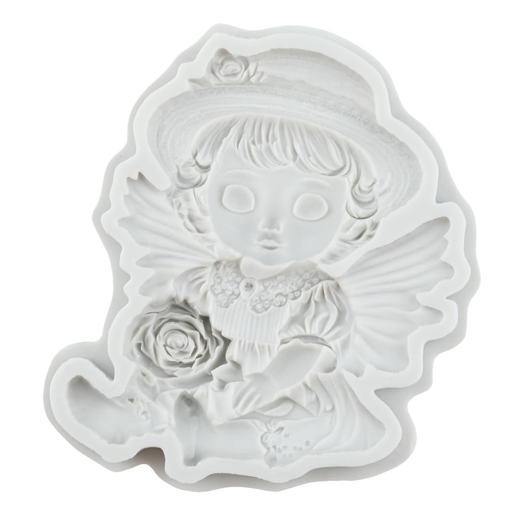 Angel Silicone Molds Flower Fairy Lotus Fairy Fondant Mold Cake Decorating Tools Cupcake Topper Candy Chocolate Gumpaste Mold