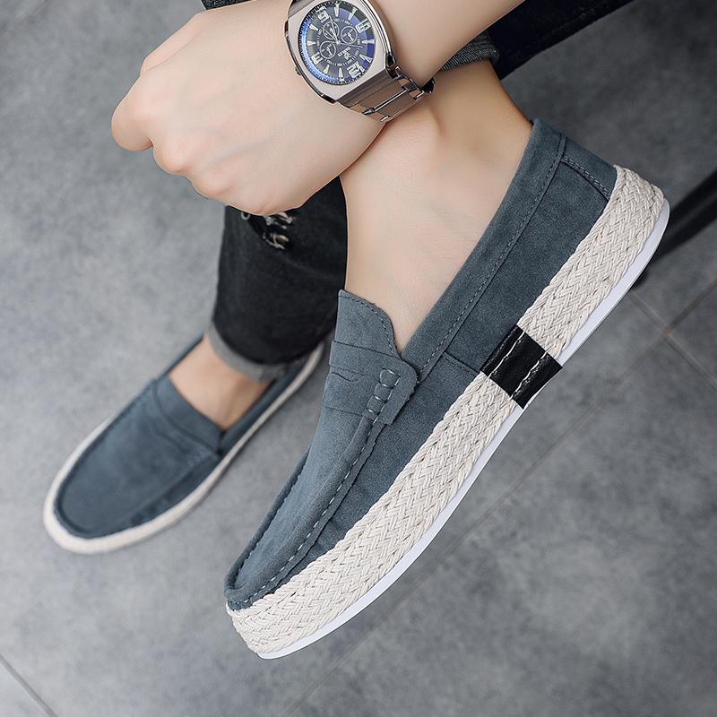 Fashion Men Suede Lightweight Casual Shoes Lazy Shoes Male Breathable Slip-on Men's Driving Shoes Comfortable Loafers Moccasins