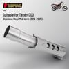 Stainless Steel Exhaust Pipe for Tenere700 (2019-2025) - Middle & Front Sections
