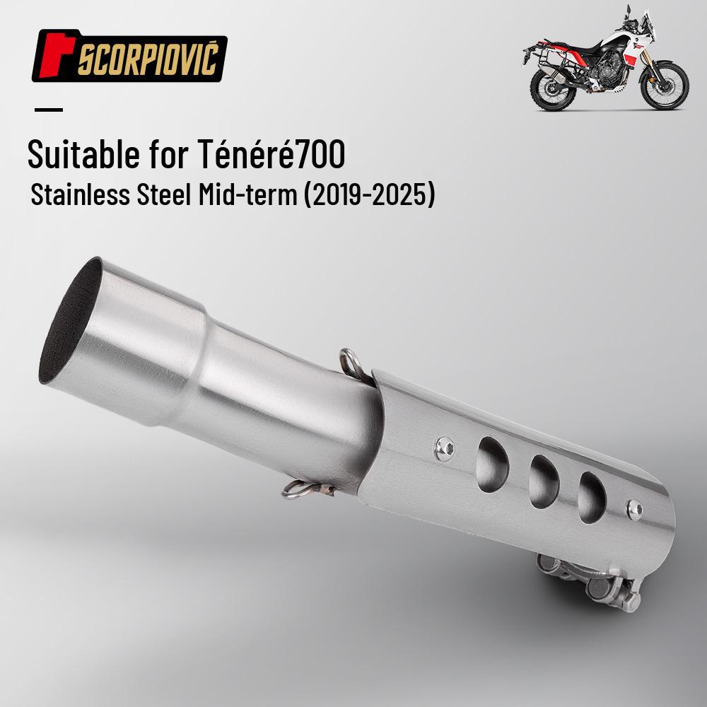 Stainless Steel Exhaust Pipe for Tenere700 (2019-2025) - Middle & Front Sections