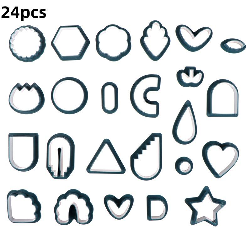 

18/21/24Pcs Polymer Clay Earrings Cutters Geometry Die Baking Mould Handmade Diy Jewelry Making Cake Cookie Cutter Plastic A4