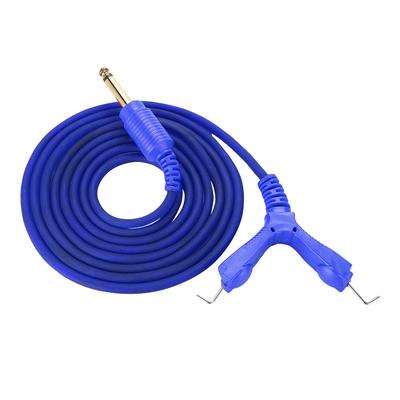 2m Tattoo Netzteil Silikon Clipkabel Tattoo Hakenleitung für Tätowiermaschine (blau)