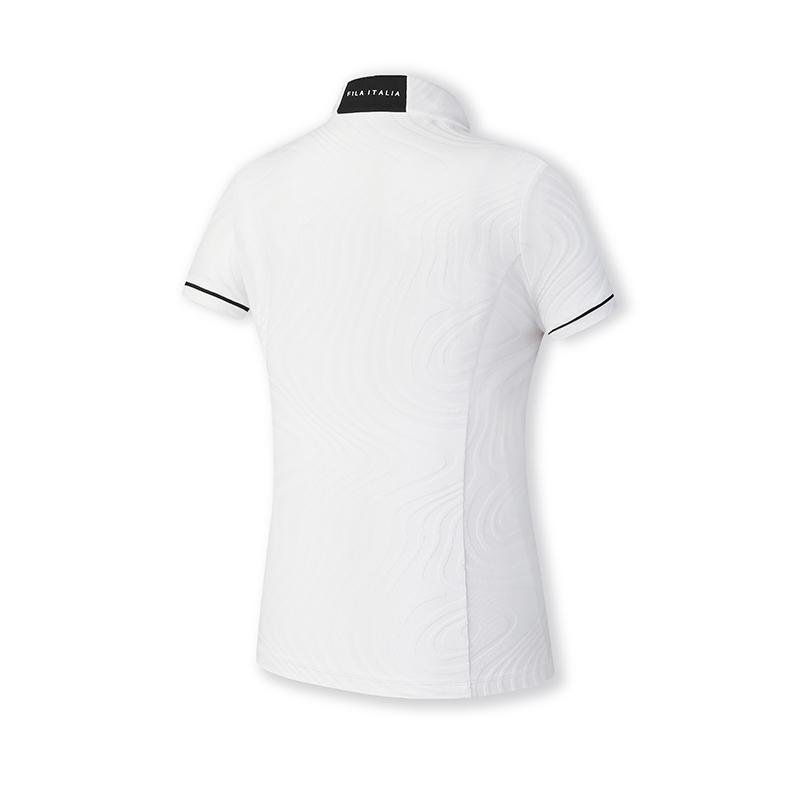 FILA Golf Series Casual Fashion Breathable Short Sleeve T-Shirt Women Tops Jade-White A11W515102F-WT