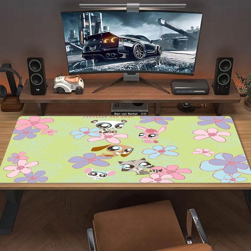 Littlest Pet Shop Large Size Mouse Pad Large Gaming Table Cushion Non-slip Laptop Tablet Big Mousepad XXL Mat Mini PC Playmat With Lock edge