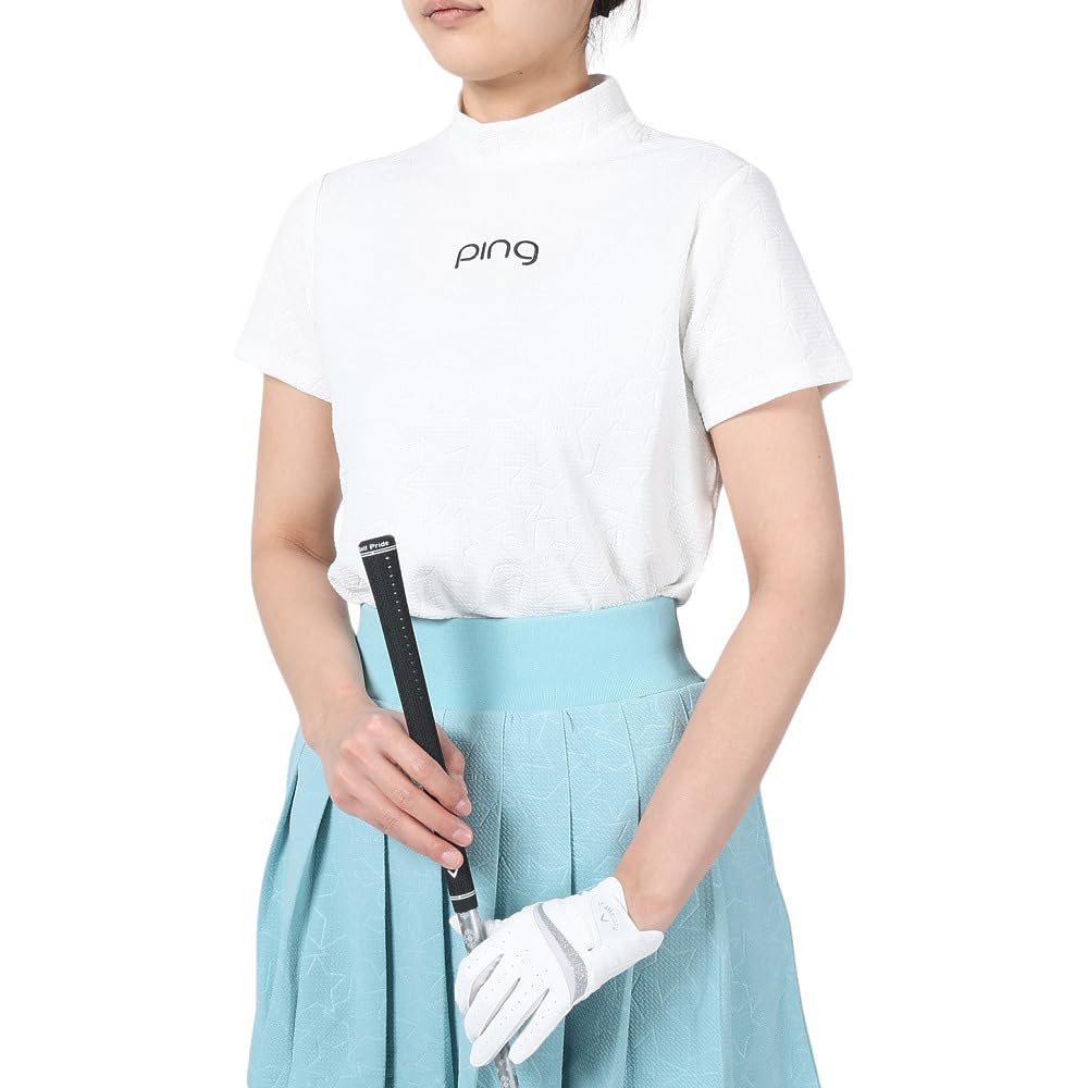 

Ping Apparel Футболка с коротким рукавом и высоким воротом 3D-тиснение Гольф Женская (Защита от УФ-лучей, Жаккард) / / 622-4167206 030_Белый