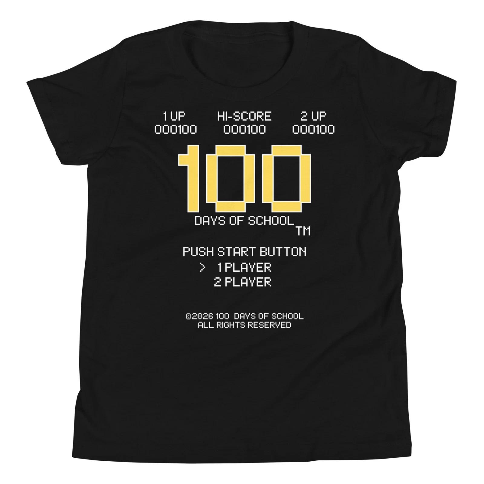 

100th Day Of School Retro Video Games Lover Gamer Boy Youth T-Shirt 150