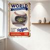 Segno Metallica Vintage Los Angeles Dodgers Campioni del Mondo - Scena Stadio Baseball Poster in Latta per Bar Pub Decorazione Parete Casa, Invecchiato