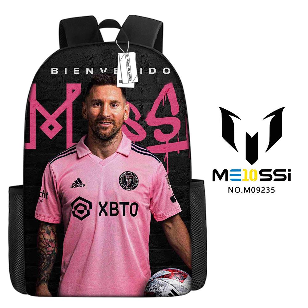 Football Schoolbag Surrounding Primary And Secondary School Students Backpack Miami International Player Backpack Single-Layer Bag