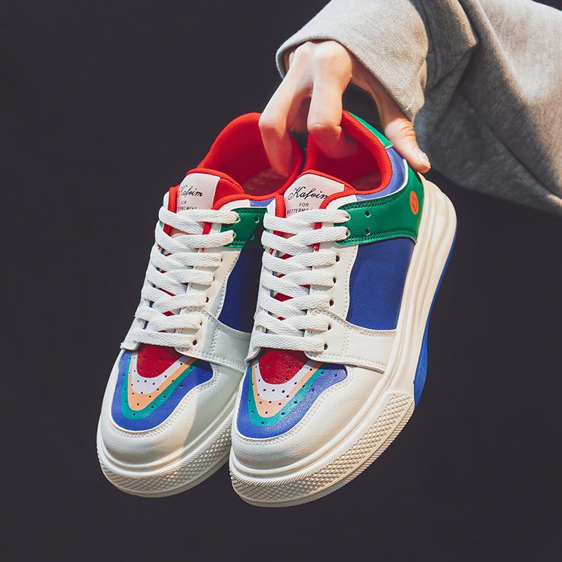 

Весенние новые туфли-малышки белого цвета с цветовой гаммой «мандариновая утка», женские, модные, студенческие, дышащие, универсальные повседневные кеды для женщин 40 синий