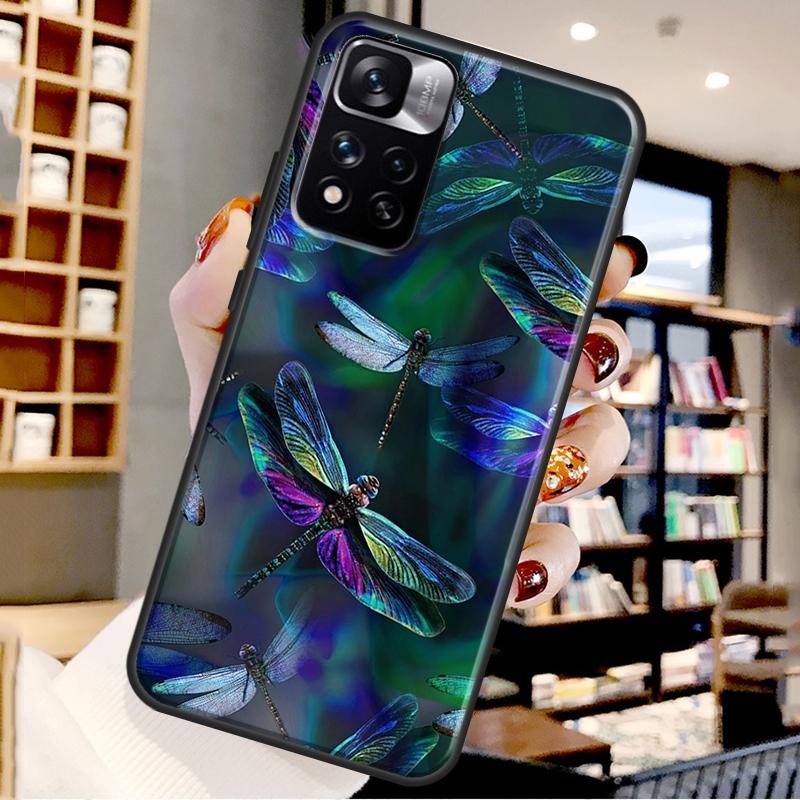 Dragonfly Case For Xiaomi Redmi Note 12 11 10 9 8 Pro Note 12S 11S 10S 9S Cover For Redmi 9 10 12 C